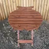 Product image 8 of the product “Folding table in shape of fish, made of wood. 33cm Height. Dark Brown lacquered. ”